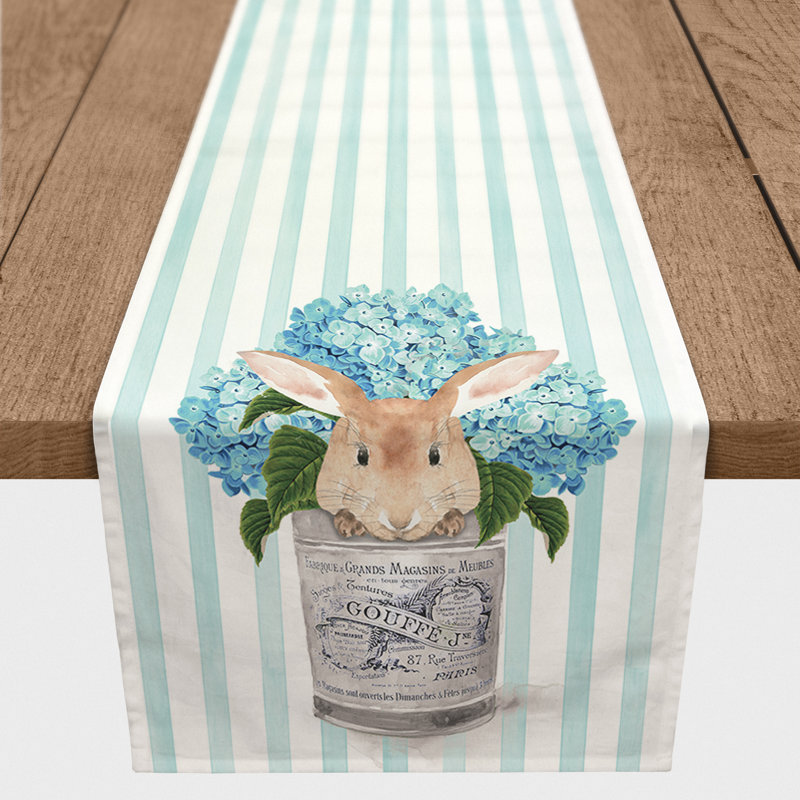 Lapierre Striped Easter Table Runner, 16" x 72"
