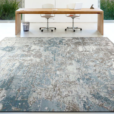 Hand Woven Silk and Wool Area Rug