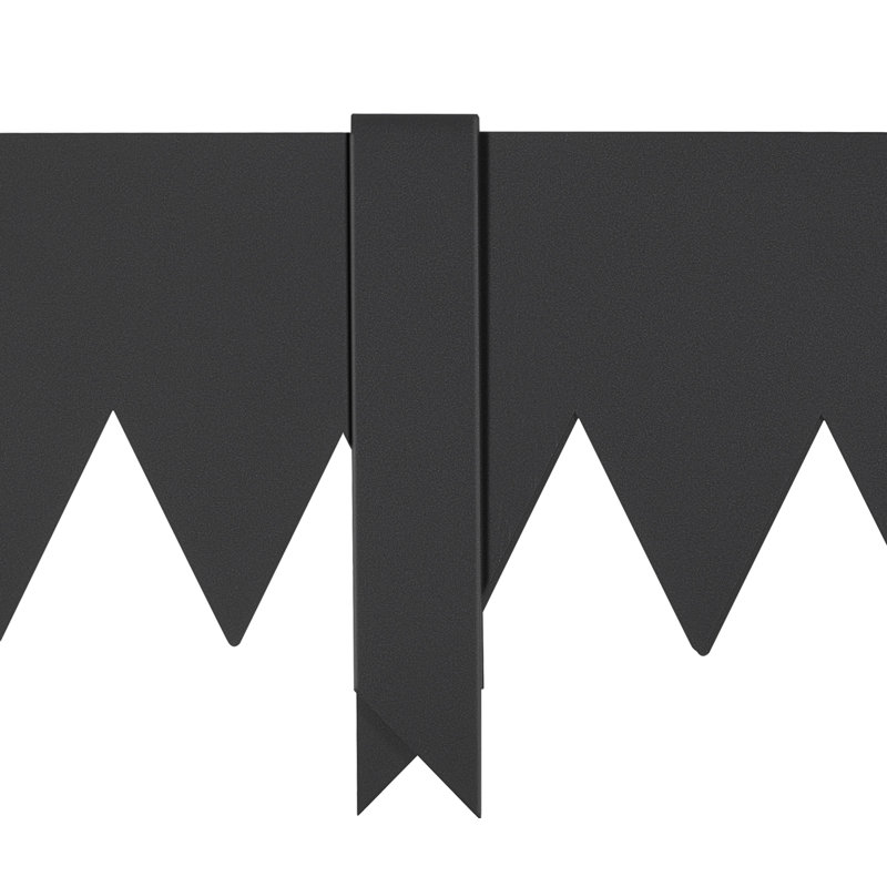Black Galvanized Steel Garden Edging Border Set