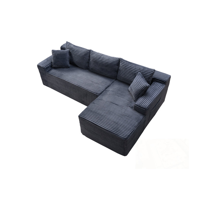 Canapé modulaire Cloud avec méridienne en L, Gris