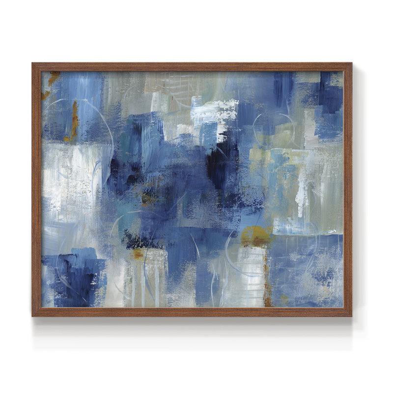 Bleu matin - reproduction encadrée, Noyer, H 22 po x l 28 po