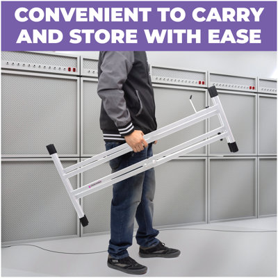 Liquid Stands White Piano Keyboard Stand - X Style Adjustable & Portable Heavy Duty Music Stand For Kids And Adults - Fits 54-88 Key Electric Pianos - Double Braced Foldable Digital Piano Table Frame