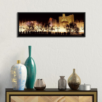 " Hotels In A City Lit Up At Night, The Strip, Las Vegas, Nevada, USA #2 " by Panoramic Images Painting Print