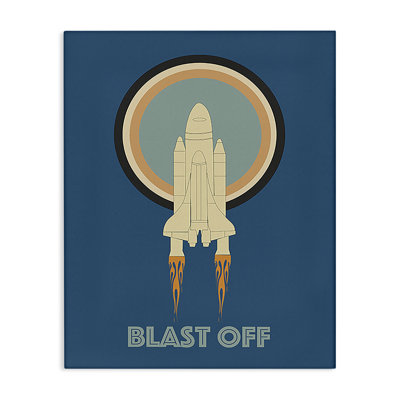 «Blast Off Vintage Rocket» par Ashley Singleton