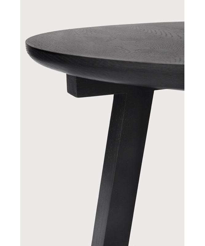 Solid Wood End Table, Black