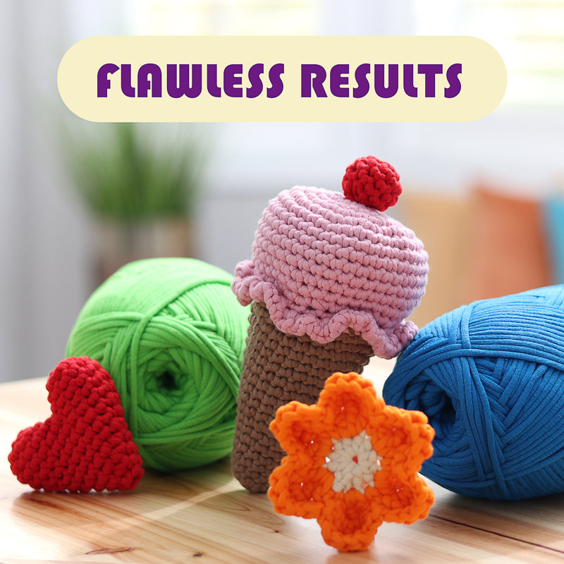 Hearth & Harbor Crochet Kit, Includes Bag, Cotton Crochet Yarn, Hooks, USB Port, Tutorials and More