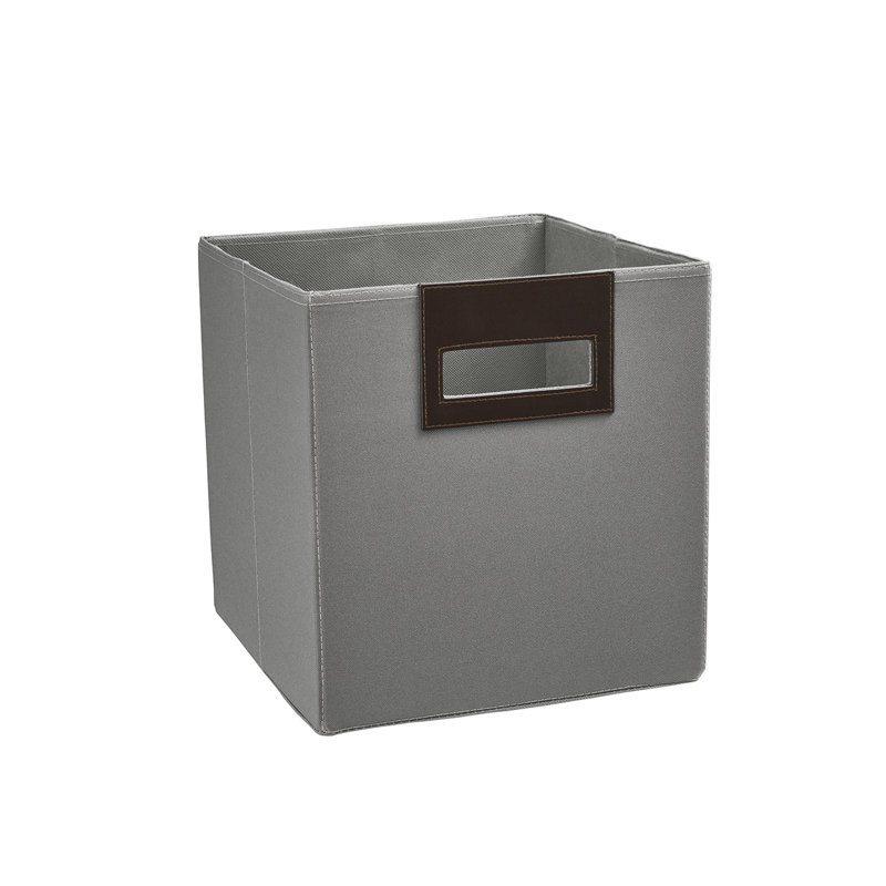 11" Fabric Cube Storage Bin, Gray