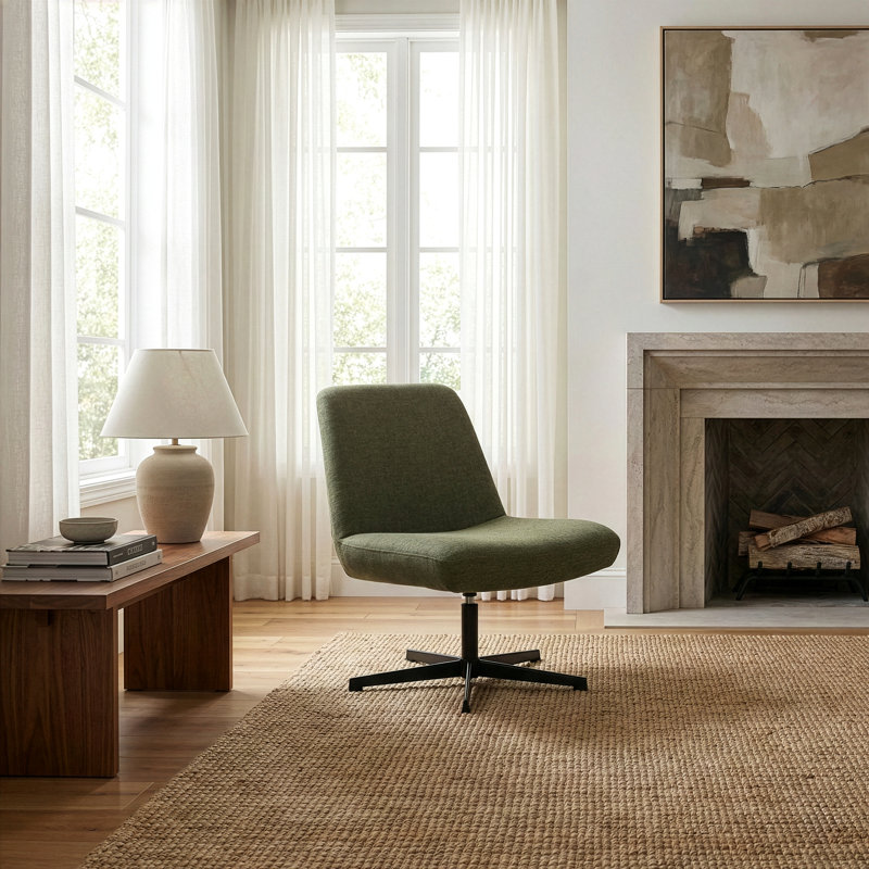 Lakicia Upholstered Swivel Side Chair