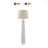 Paine 59" Textured Resin Floor Lamp with Linen Drum Shade, Modern Decorative Standing Lamp