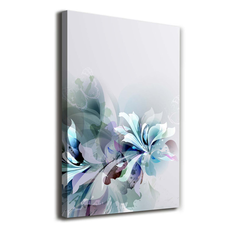 Abstract Flowers - Wrapped Canvas Print