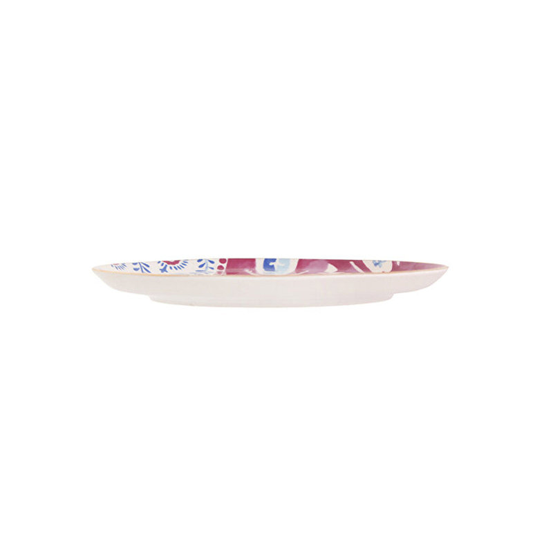 Ikat Set Of 6 Side Plates, Multicoloured, 20 Cm