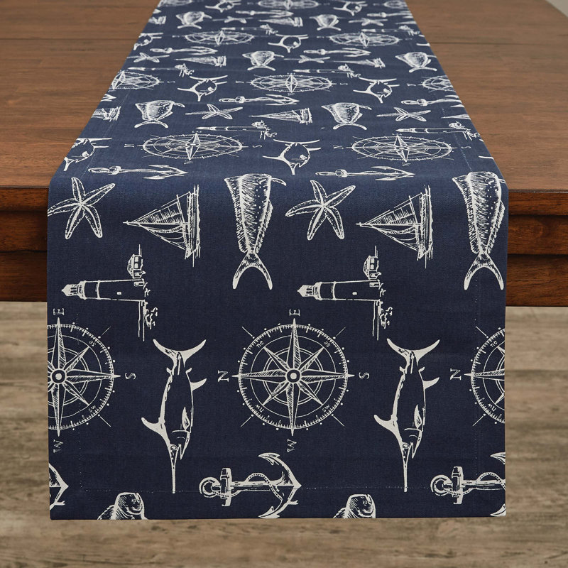 Locri Dining Linens, Blue, 72" x 15"