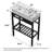 28"x12" Rectangular Console Bathroom Sink With Leg