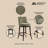 Chenille Counter Stool With Beech Wood Legs-224044894