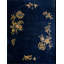 Tapis bleu marine antique antique Art Deco