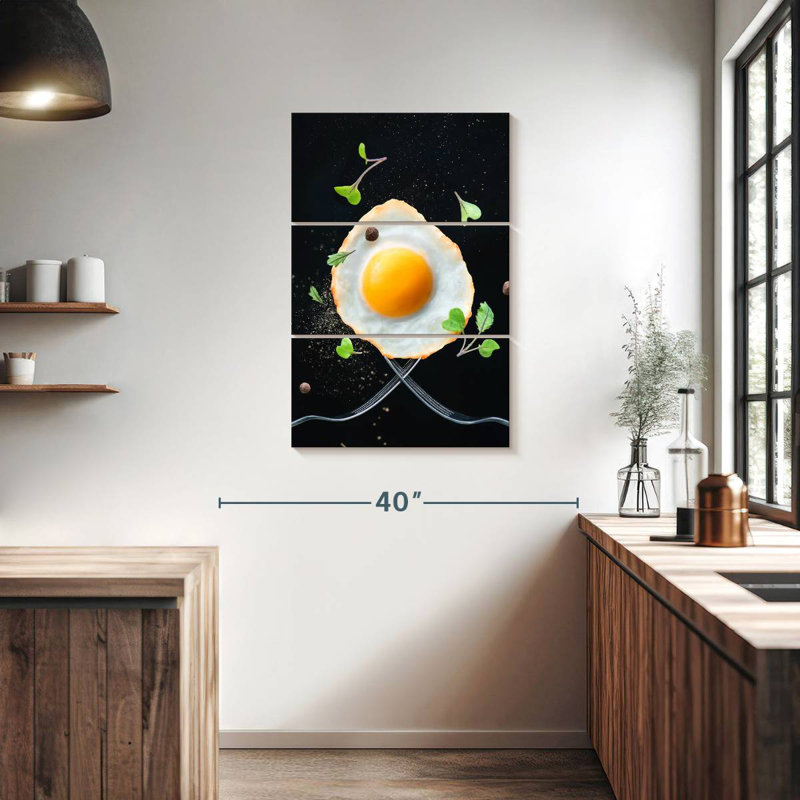 Yarlin Fried Egg For Breakfast, 38" H x 24" W