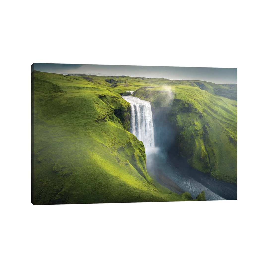 Skogafoss Waterfall - Iceland by Cuma Çevik - Wrapped Canvas Print