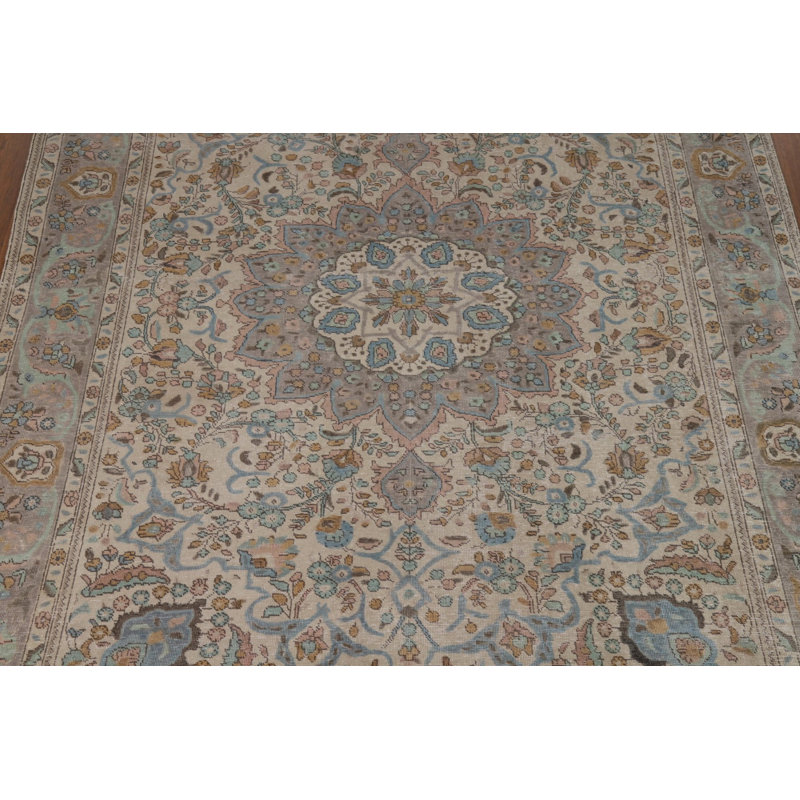 Tapis traditionnel rétro en laine 8 x 12