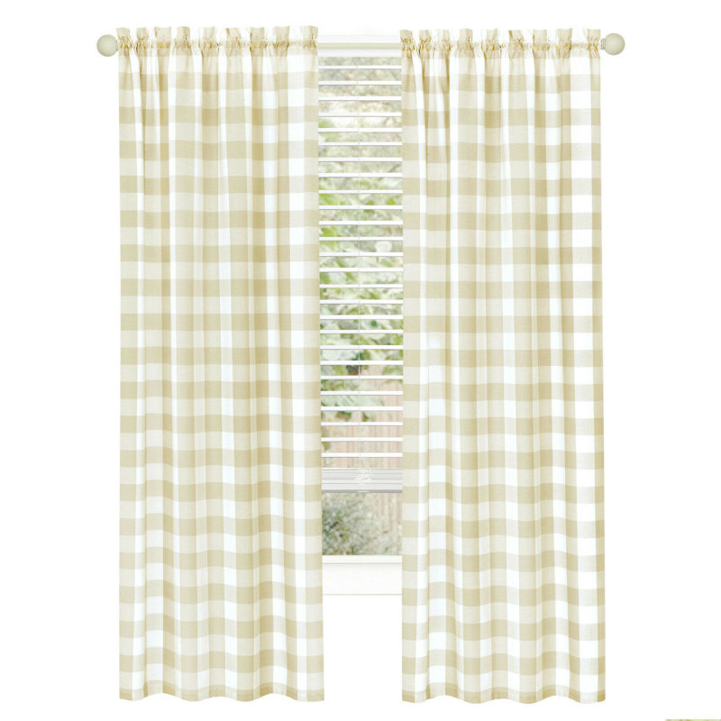 Candias Semi Sheer Liner Pair, Linen, 42" W x 63" L