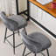 Swivel Upholstered Bar Stool with Iron Frame-1544208726