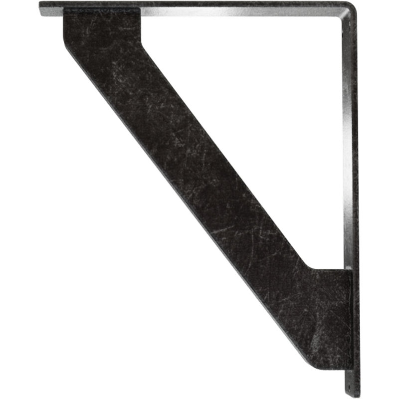 Support traditionnel en fer forgé, Argent antique, H 12 po x l 2 po x P 10 po