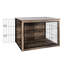 Mobilier de chenil spacieux pour animaux avec portes doubles - douillet pour l'intérieur