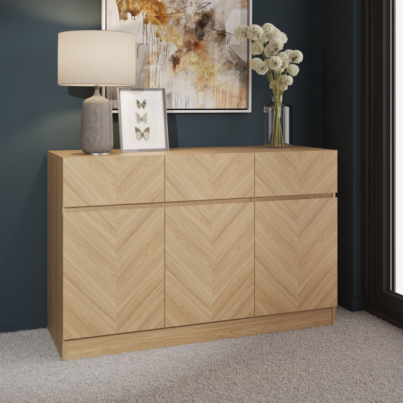 Collins 118.8 Cm 3 Drawer Sideboard, Euro Oak