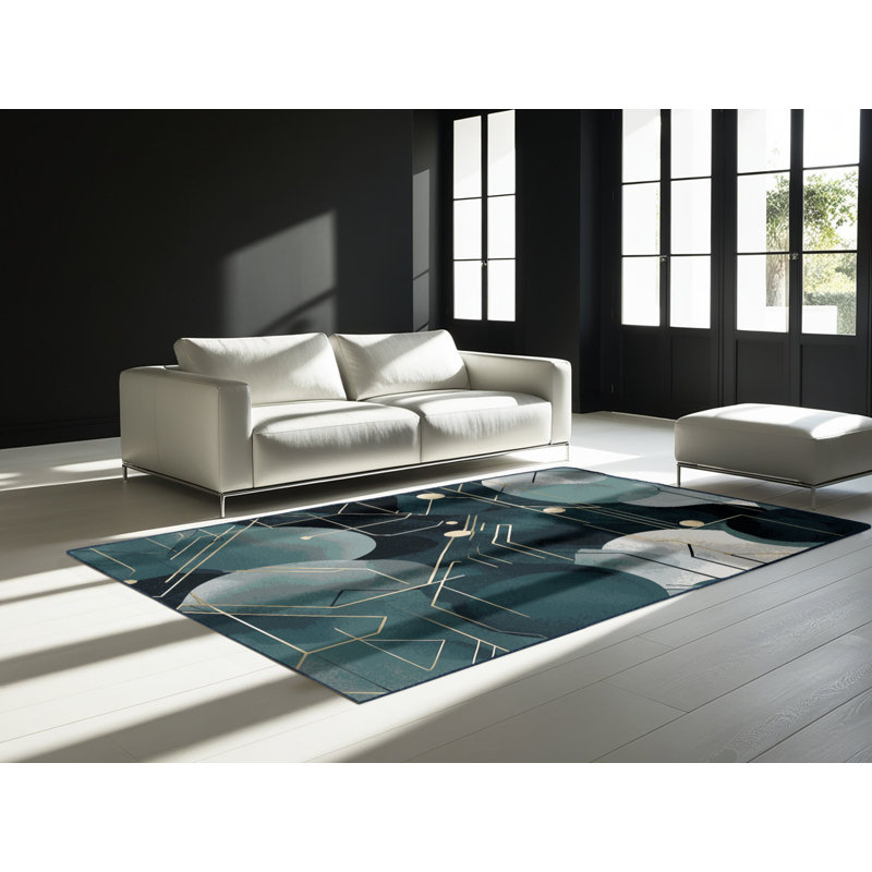 Radiant Burst Rug, Square 3'