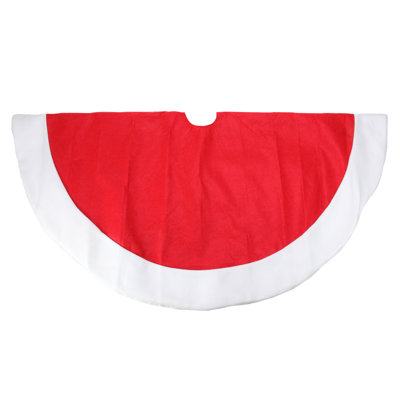 48" Traditional Christmas Tree Skirt with Border