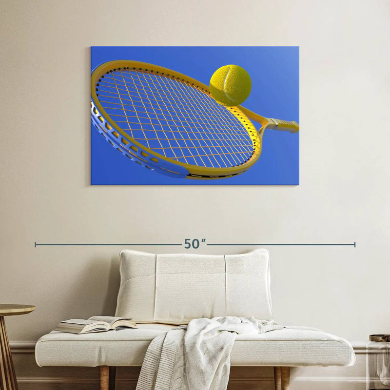 Coup de balle de tennis, H 26 po x l 39 po