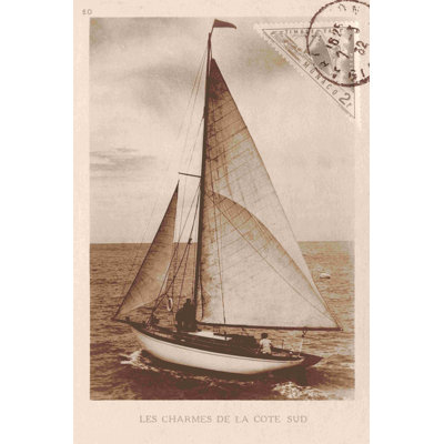 Vintage Sailing II Sepia by Wild Apple Portfolio - Wrapped Canvas Print