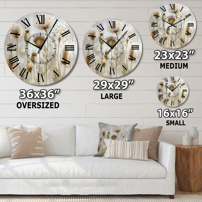 Horloge murale en métal, Surdimensionné