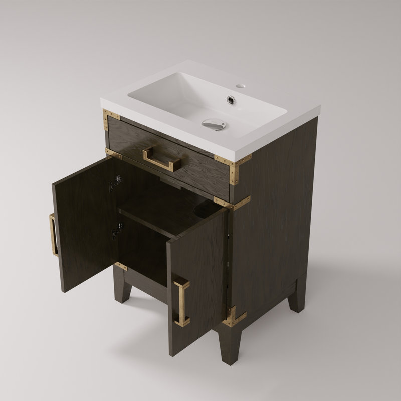 Meuble-lavabo simple avec plateau en acrylique