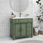 Bathroom Vanity with Sink and Metal Handles-1048449671