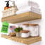 Ensemble de 2 tablettes flottantes en bois naturel
