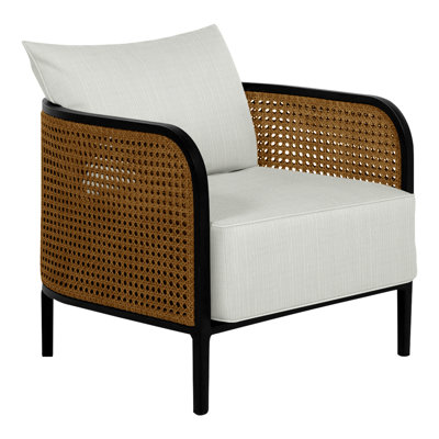 Havana Lounge Chair - Chalk/Natural Cane