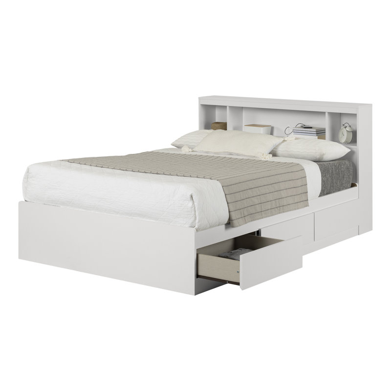 Reevo 3 Drawer Mate's & Captain's Bed with Bookcase by Southshore, Full