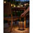 Solar Powered Outdoor Lantern, 8 Inch, Waterproof, Hanging Or Wall Mount, Warm Glow, Brown Metal Cage Design