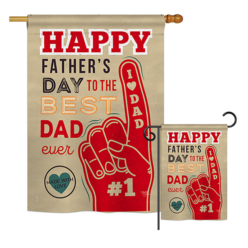 Ensemble de 2 drapeaux en polyester Best Dad Ever