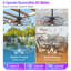 20-Inch Outdoor Plug-In Hanging Caged Ceiling Fan with LED Light, Remote and App Control, Black-76818318-76818317