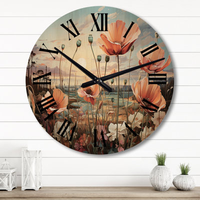 Très grande horloge murale Peach