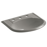 Devonshire Ceramic U-Shaped Drop-In Bathroom Sink with Overflow