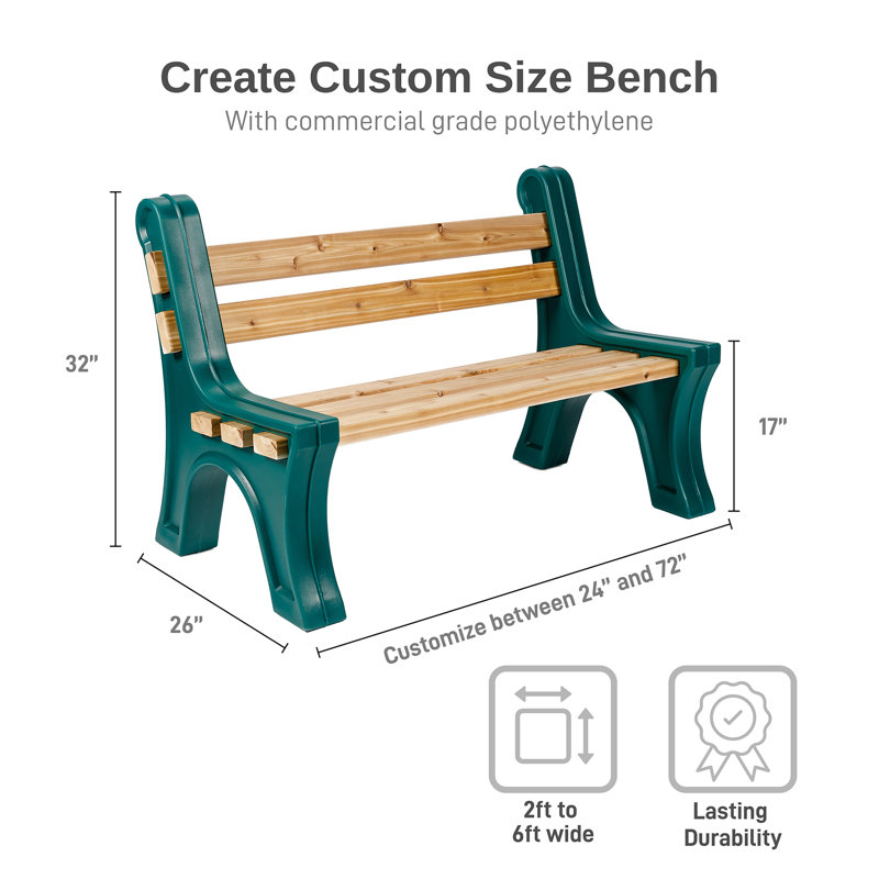 Banc de jardin extérieur, Vert