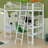 Loft Bed With Shelves And L-Shaped Desk, With A Set Of Sockets, USB Ports And And Wireless Charging