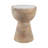 Mango Wood and Marble Accent Table - Modern Sculptural Side Table-756739157-756739145