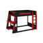 Lit superposé double en bois pleine grandeur avec bureau, USB et DEL-1695574142-1695574140