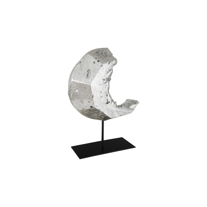 Cast Eroded Wood Circle on Stand Figurine