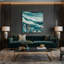 Art mural sur toile bleu-2061161299