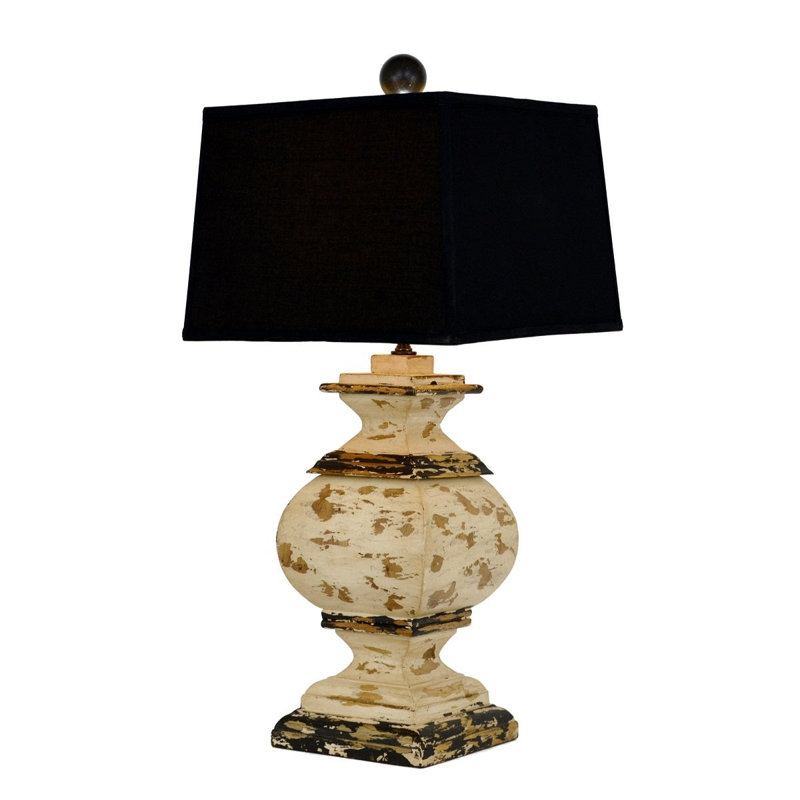 Serena Table Lamp, Cream/Natural, Black