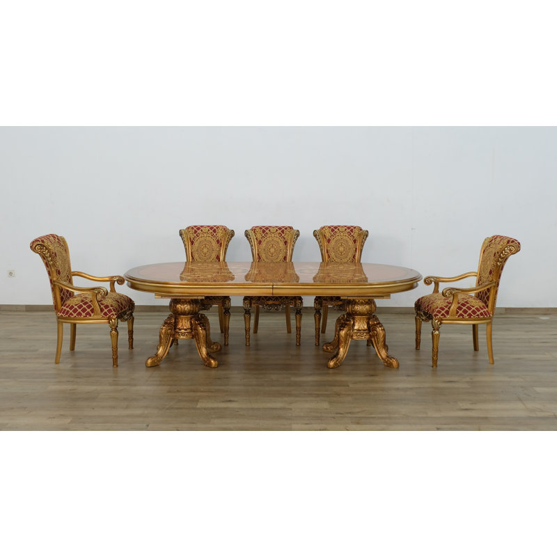 Maggiolini 9 - Piece Extendable Dining Set, Red